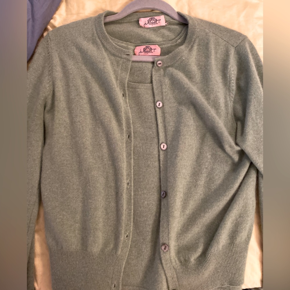 Green Cashmere Sweater Set